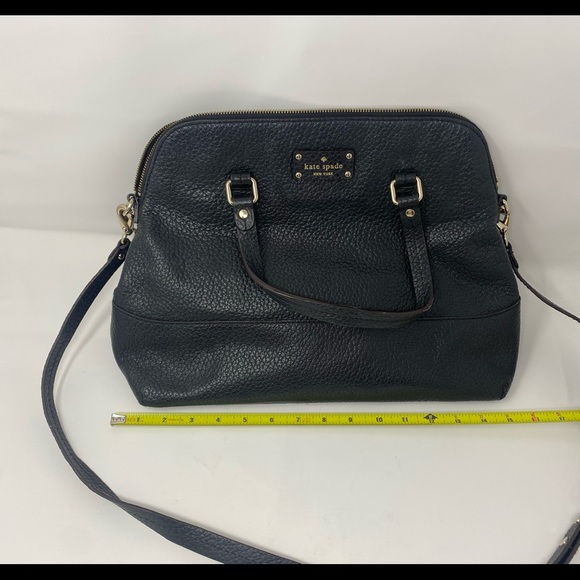 Kate Spade Black Leather Wellesley Rachelle Satchel - Picture 10 of 17